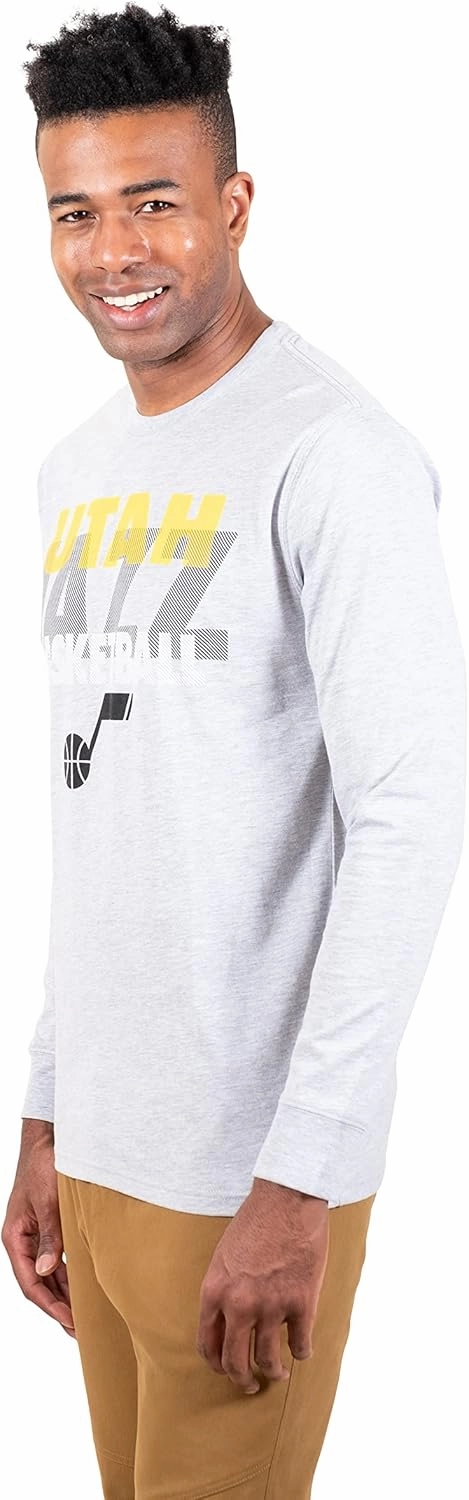 Ultra Game Men's NBA Official Super Soft Supreme Long Sleeve T-Shirt