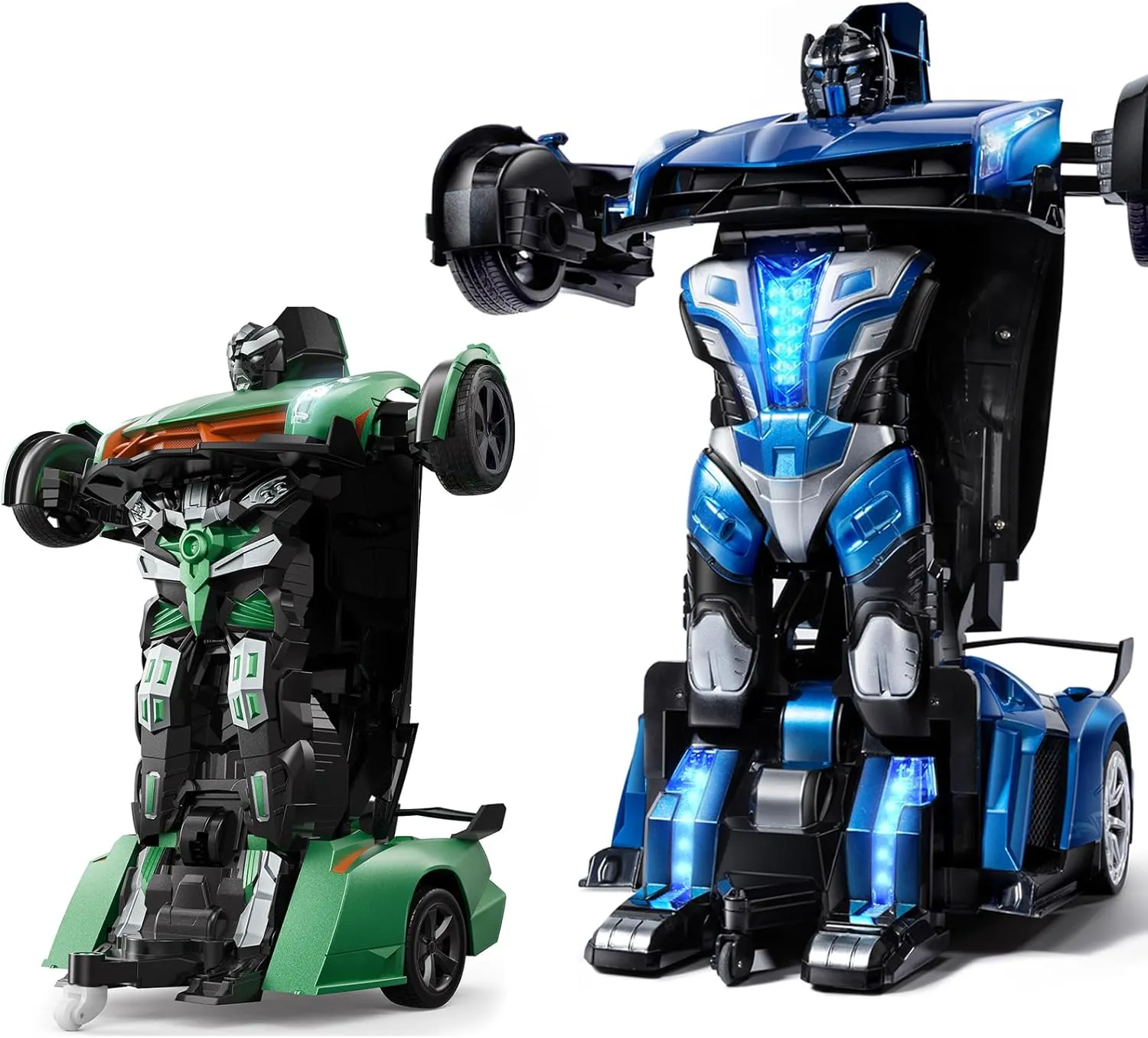 V991 and V992 Transform Remote Control Cars,with 2 Rechargeable Batteries,2.4GHz Gesture Sensing,One-Key Deformation,Robot Toys Gifts for Boys and Girls