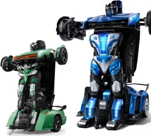 V991 and V992 Transform Remote Control Cars,with 2 Rechargeable Batteries,2.4GHz Gesture Sensing,One-Key Deformation,Robot Toys Gifts for Boys and Girls