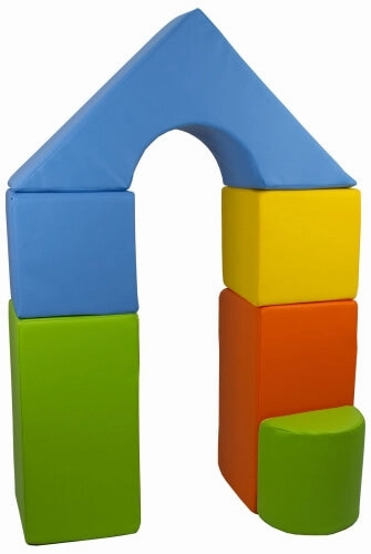 Velinda 6-Piece Foam Building Blocks Set - Soft - Colorful - Kids Nursery Play Toy