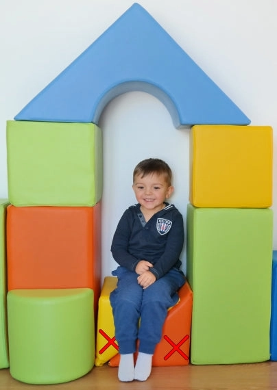 Velinda 6-Piece Foam Building Blocks Set - Soft - Colorful - Kids Nursery Play Toy