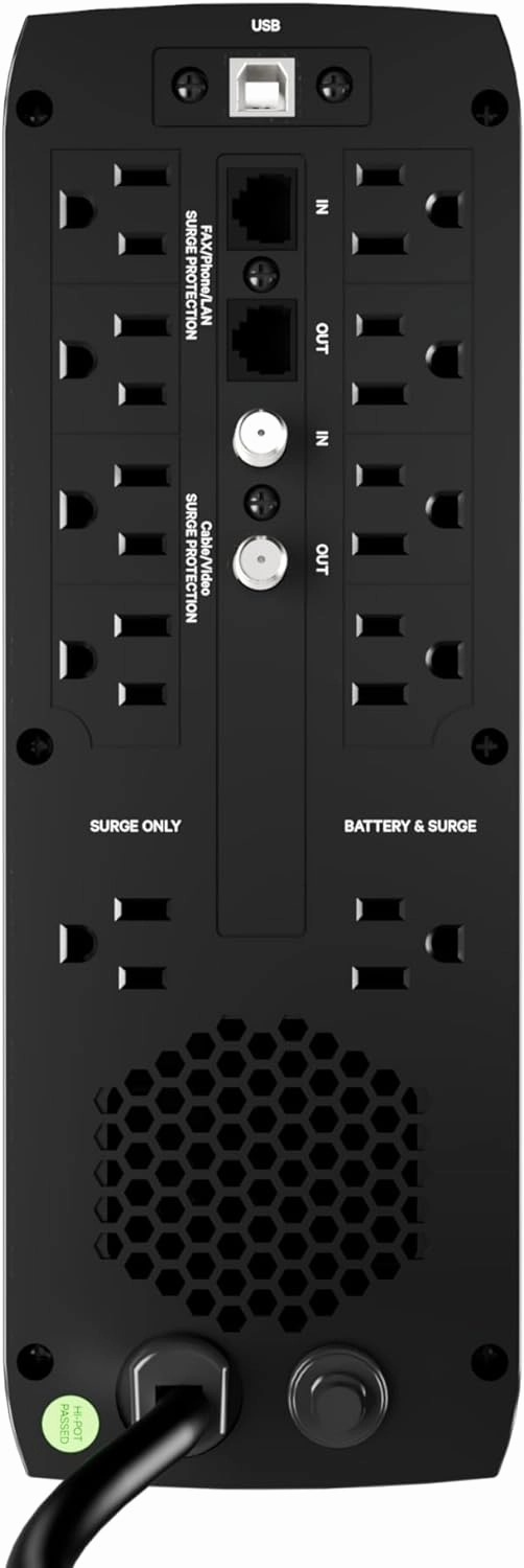 Vertiv Liebert PSA5 UPS - 1000VA/600W 120V Line Interactive AVR Tower UPS, 10 outlets, 2 USB Charging Ports, Battery Backup w/ Surge Protection, 3 year warranty, Energy Star Certified (PSA5-1000MT120)
