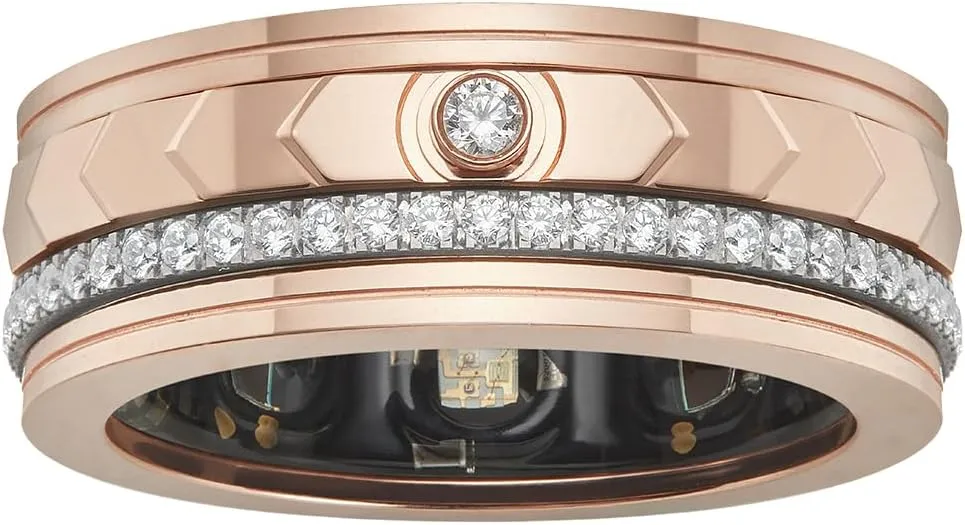 VERTU Smart Ring Ai Diamond Ring for Men/Women, Sleep Tracker - Fitness Monitor - No App Subscription - Floating Light, Size 8