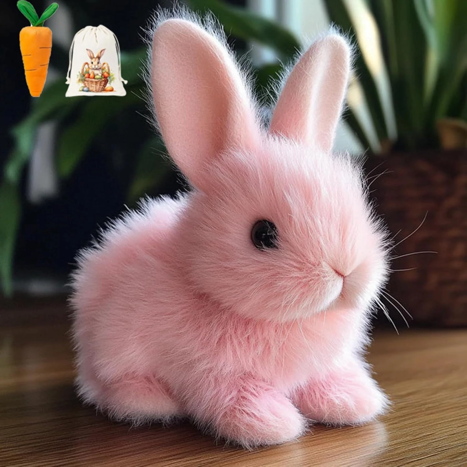 Vianys Bunnypal, Petsboro Bunnypal, Fanyil Sherum Bunnypal, Bunny Pal, Easylife Bunny Realistic Bunny Toy, Interactive Bunny Realistic Bunny - Jumping, Twitching, and Shaking Ears (Pink)
