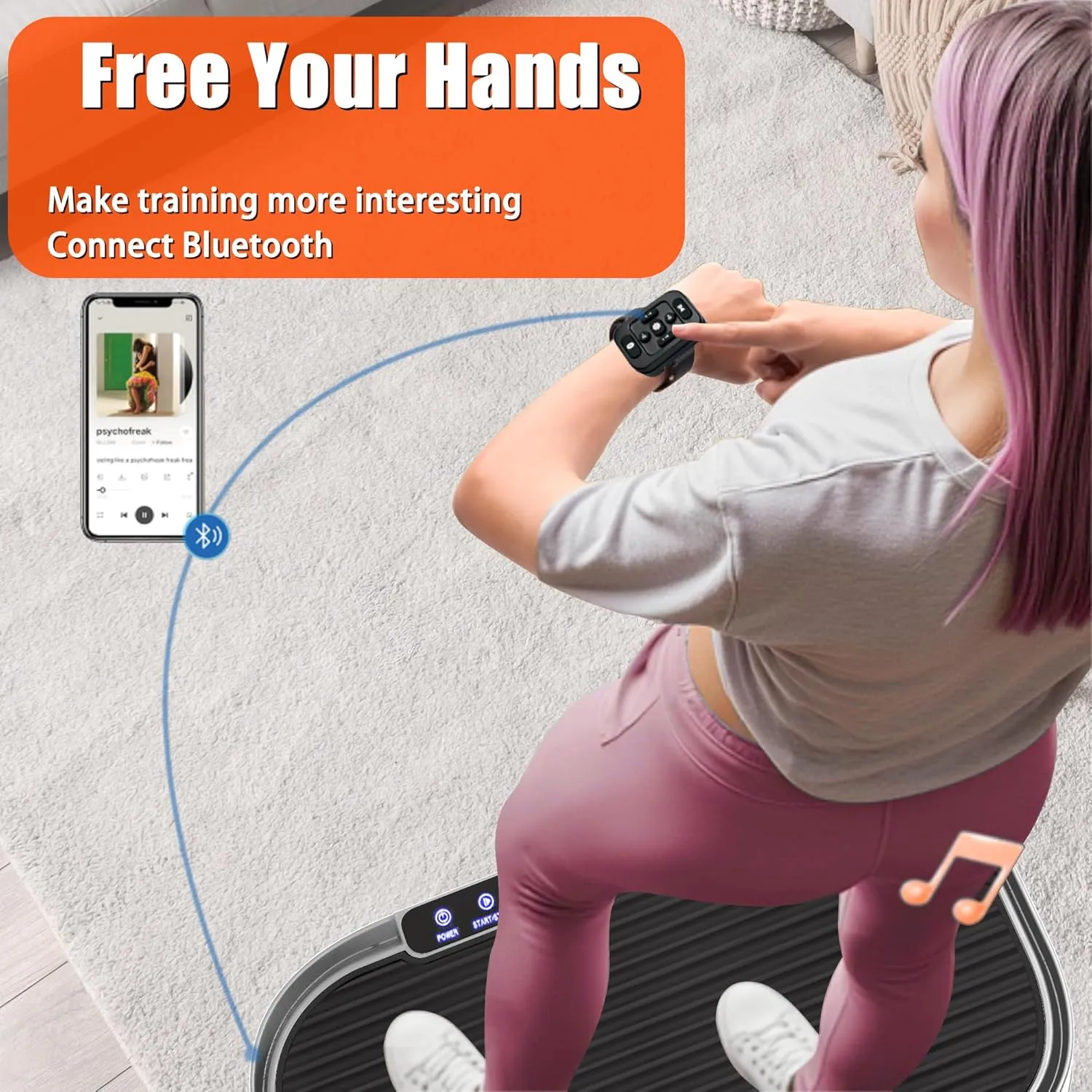 Vibration Plate Exercise Machine, 2025 Upgraded Fitness Full Whole Body Workout Shaker Platform for Lymphatic Drainage Weight Loss with Exercise Poster for Home Office