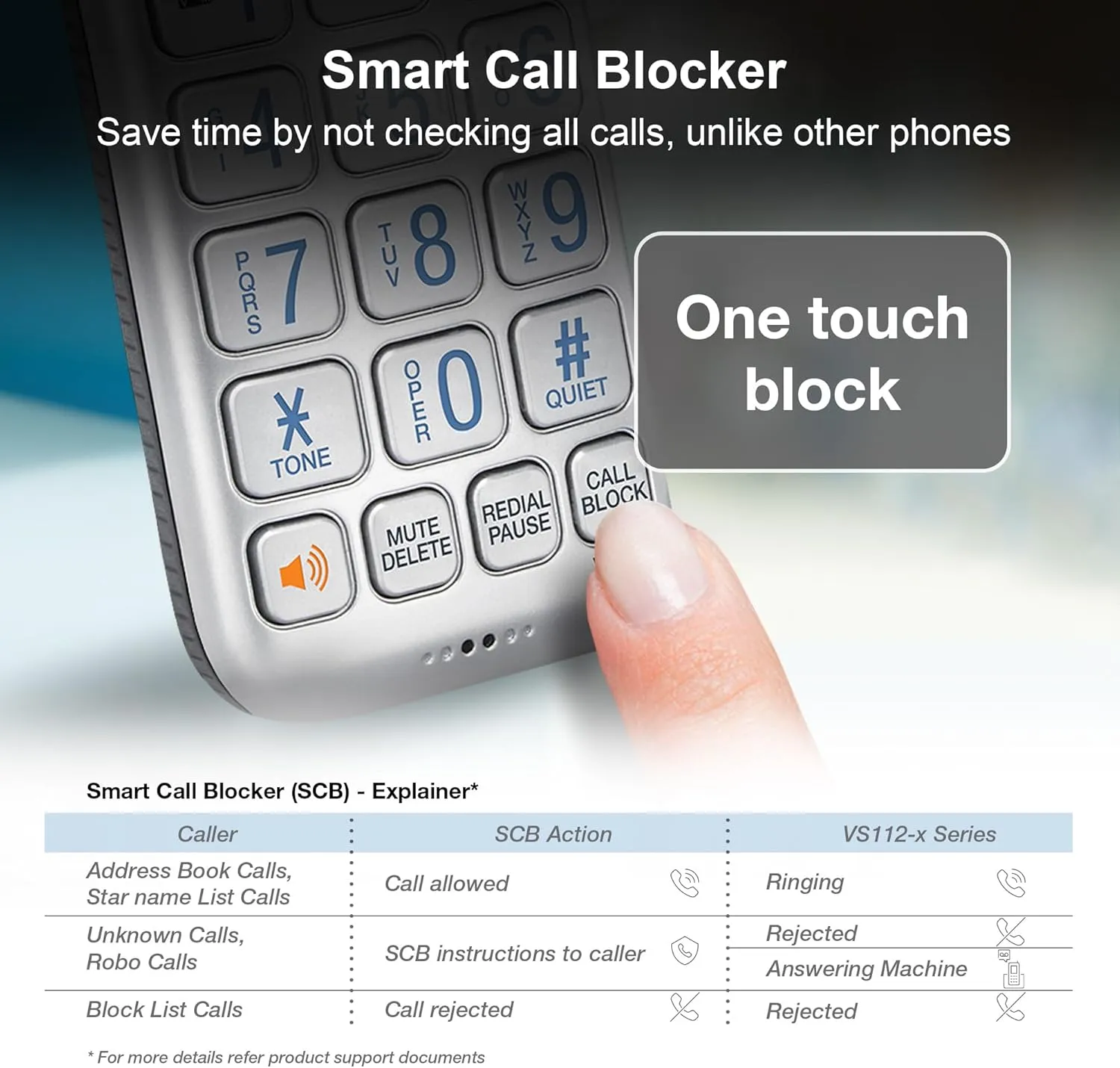 VTech VS112-3 DECT 6.0 Bluetooth 3 Handset Cordless Phone for Home with Answering Machine, Call Blocking, Caller ID, Intercom and Connect to Cell (Silver & Black)