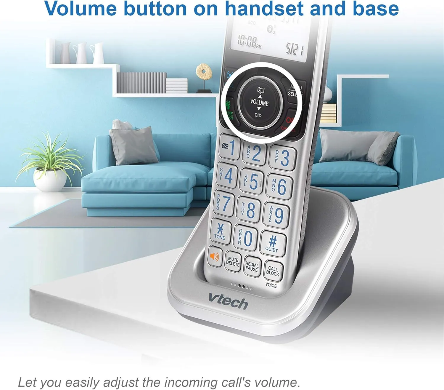 VTech VS112-3 DECT 6.0 Bluetooth 3 Handset Cordless Phone for Home with Answering Machine, Call Blocking, Caller ID, Intercom and Connect to Cell (Silver & Black)