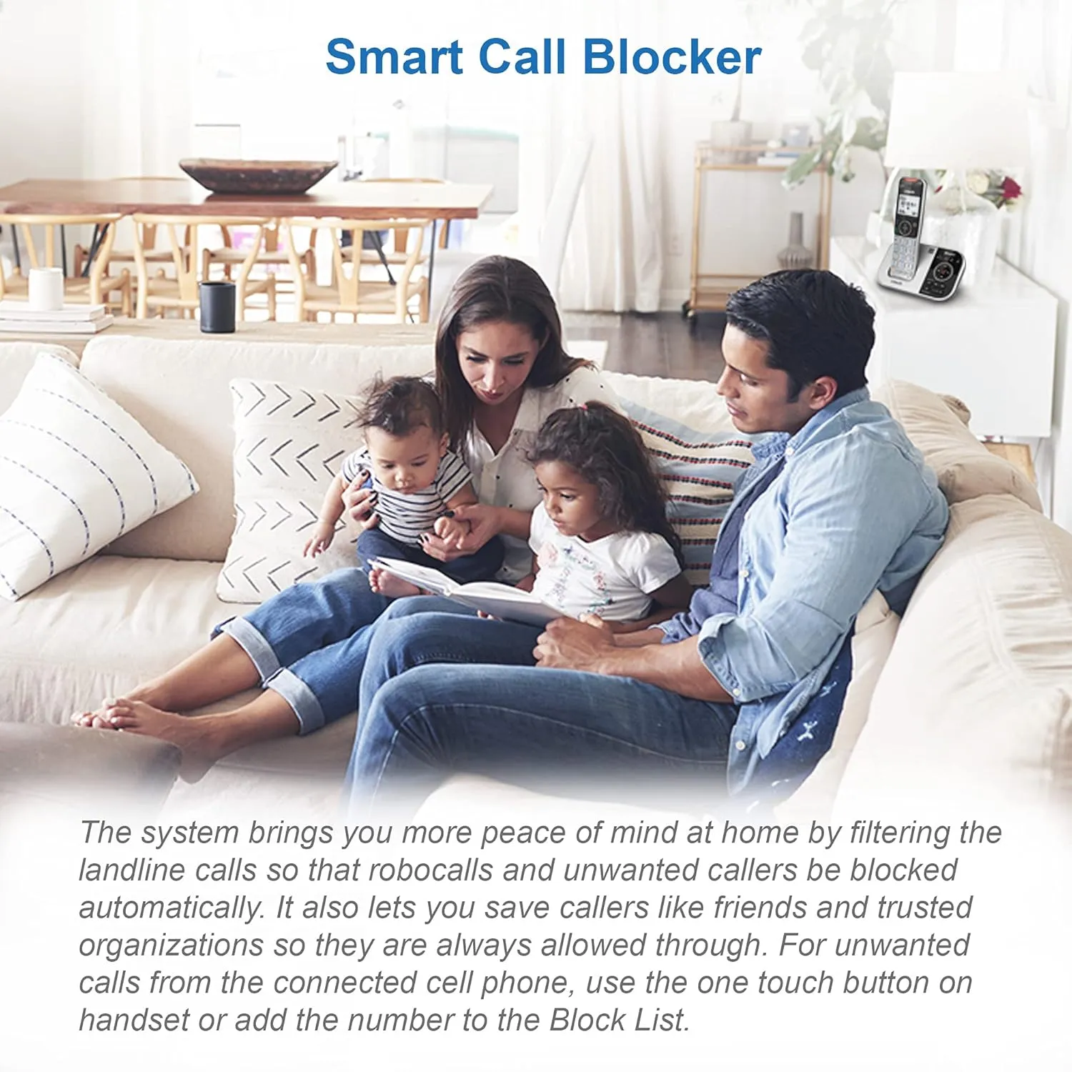 VTech VS112-3 DECT 6.0 Bluetooth 3 Handset Cordless Phone for Home with Answering Machine, Call Blocking, Caller ID, Intercom and Connect to Cell (Silver & Black)