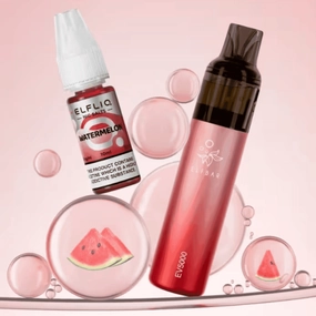 WATERMELON - ELF BAR EV5000 REFILLABLE RECHARGEABLE DISPOSABLE VAPE KIT