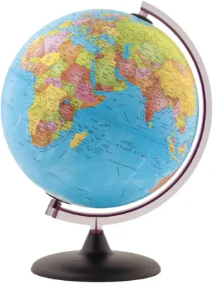 Waypoint Geographic 10” Little Adventurer World Globe for Kids, Political Blue Ocean Style Globe with Stand, Up-to-Date Cartography, Perfect for Desk, Classroom, and Office Décor