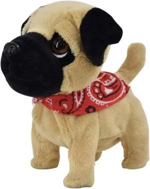 WEofferwhatYOUwant Pug Puppy - Robot Dog - Plush Dog That Walks and Barks - Makes Authentic Sounds - Interactive Baby Toddler Toy - Ages 18  Months