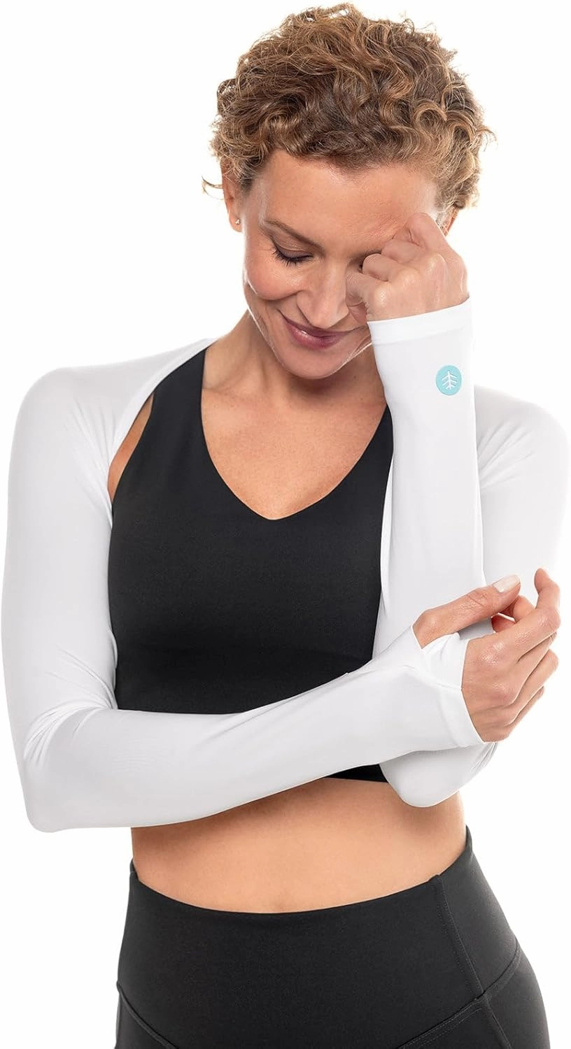 White Larix Shoulder Wrap UV Sleeves for Women