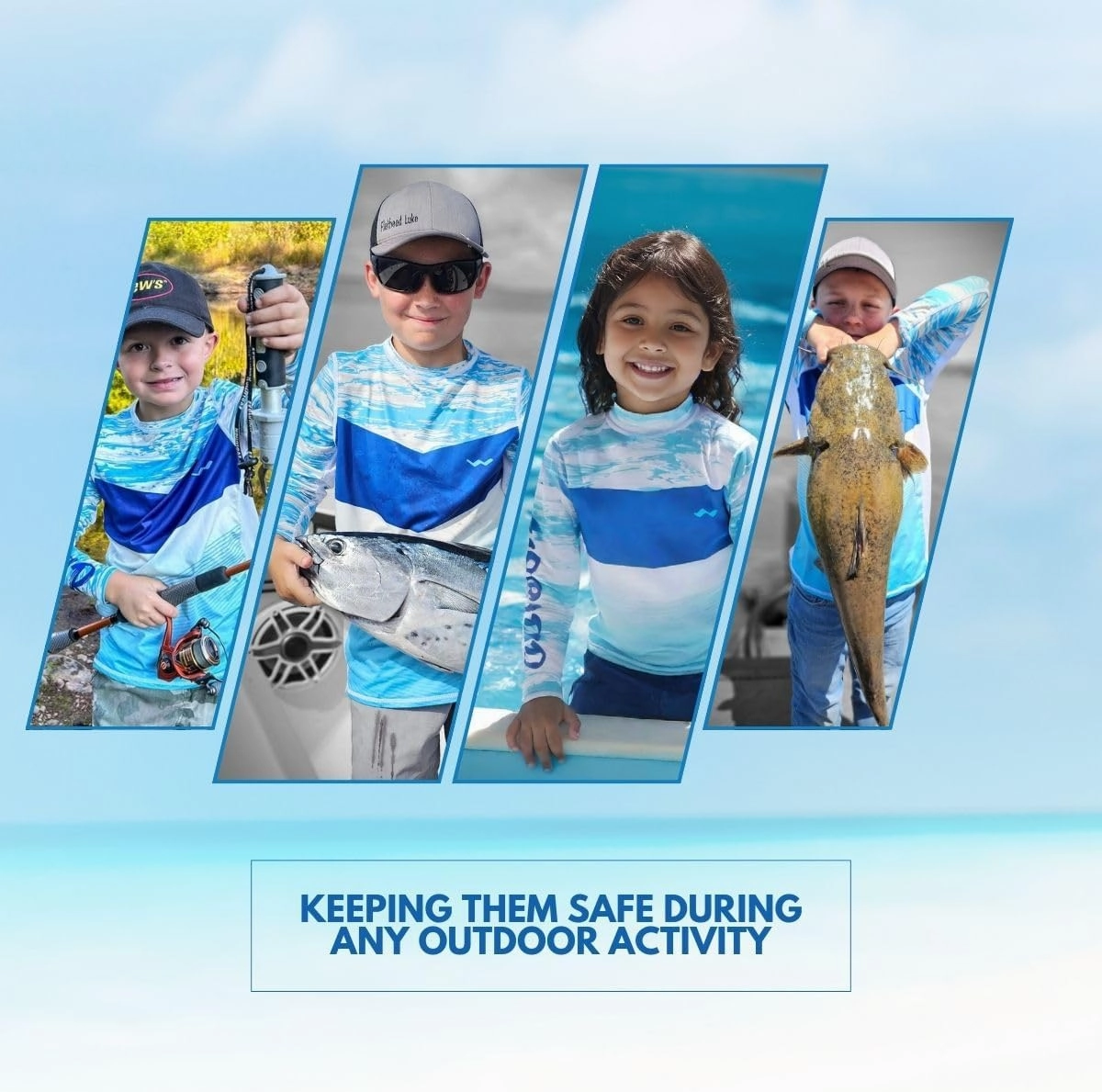 WindRider Kids Rash Guard - Girls and Boys Swim Shirt UPF 50  Sun Protection, Long Sleeve for Swimming, Fishing & Outdoor Fun