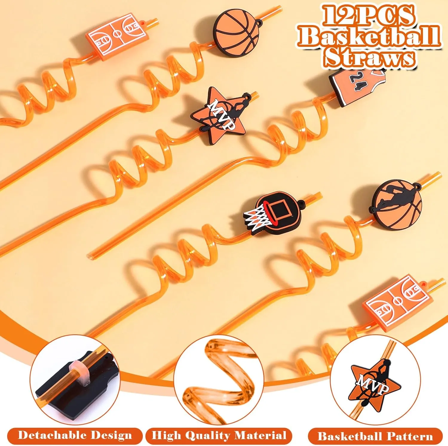 Winrayk 122Pcs Basketball Party Favors Birthday Supplies, Gift Bags Straws Stress Balls Tattoo Stickers Silicone Wristbands, Gifts Toys Goodie Bag Stuffers Sports Basketball Party Supplies Decorations