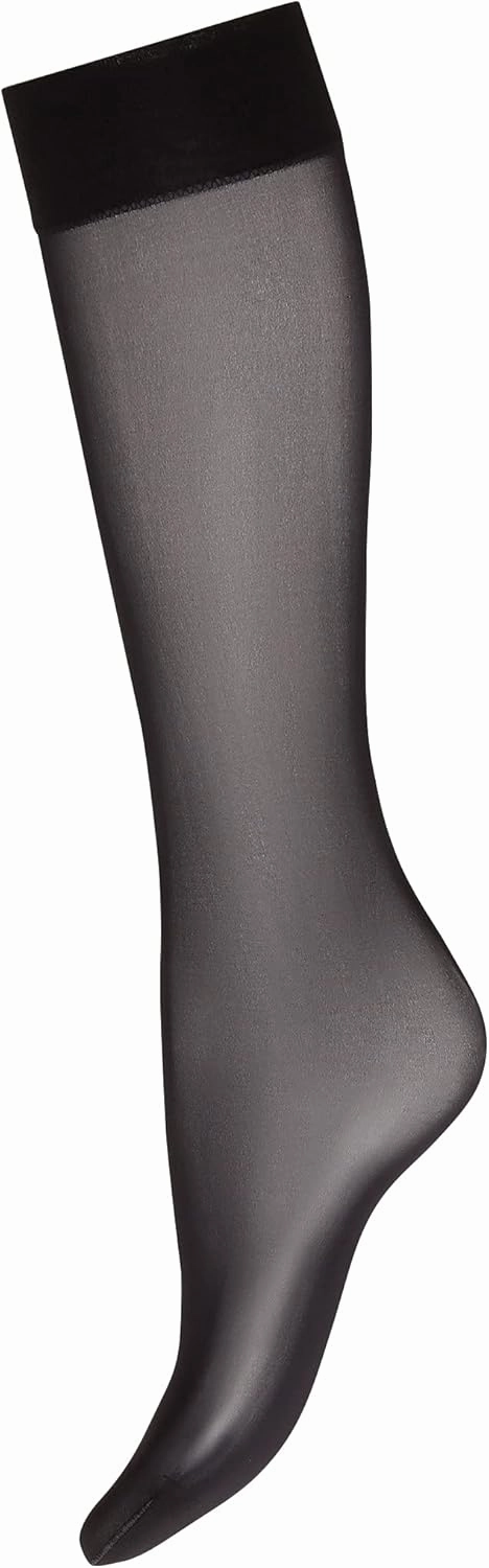 Wolford Individual 10 Denier Knee-Highs Transparent For Women Sheer With Exceptional Smooth Soft Stretchable Comfort Band.