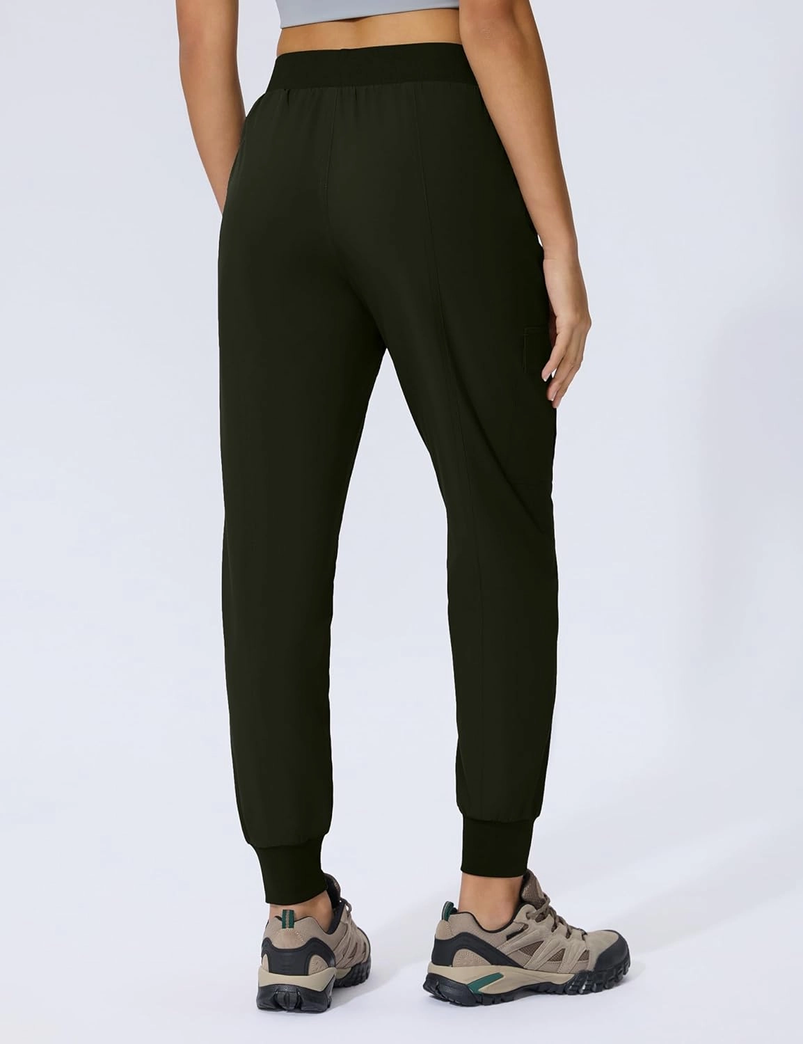 Women's Cargo Joggers Lightweight Hiking Jogger Pants Zipper Pockets Travel Athletic UPF 50 