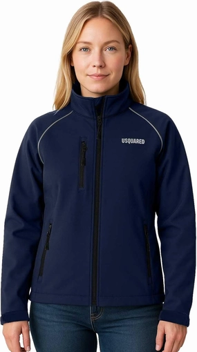 Women's Softshell Waterproof Jacket, Outdoor Windbreaker Warm Fleece Lined Rain Soft Shell For Hiking Travel
