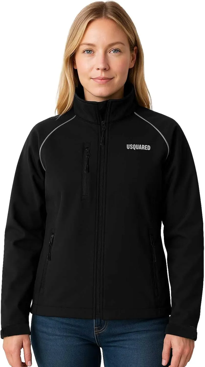 Women's Softshell Waterproof Jacket, Outdoor Windbreaker Warm Fleece Lined Rain Soft Shell For Hiking Travel
