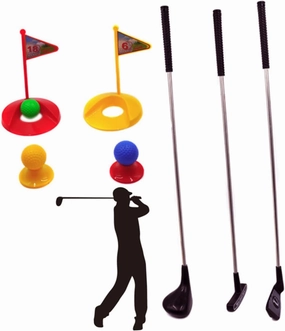 YARNOW 1Set Outdoor Sports Play Set Clubs Balls Goals Ball Seats Interactive Parent for Golf Skills Development for Kindergarten and Outdoor Fun