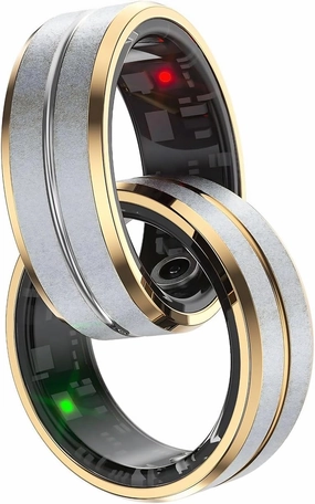 Yoidesu Smart Ring Health Tracker, Fitness Heart Rate Tracker Smart Ring, IP68 Water Resistant App Control Bluetooth Fitness Tracker Rings Compatible with iOS Android