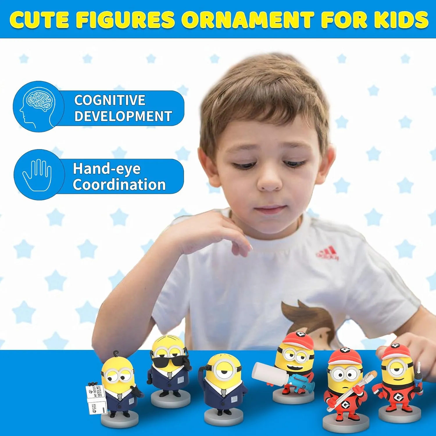 YOLOPARK Despicable Me 4 Toys,Collectible Minions Agent Assortment Set Action Figures,3 Inch Minion Home Decorations/Model Kits, Holiday Birthday Gifts for Ages 3 and Up
