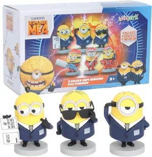 YOLOPARK Despicable Me 4 Toys,Collectible Minions Agent Assortment Set Action Figures,3 Inch Minion Home Decorations/Model Kits, Holiday Birthday Gifts for Ages 3 and Up