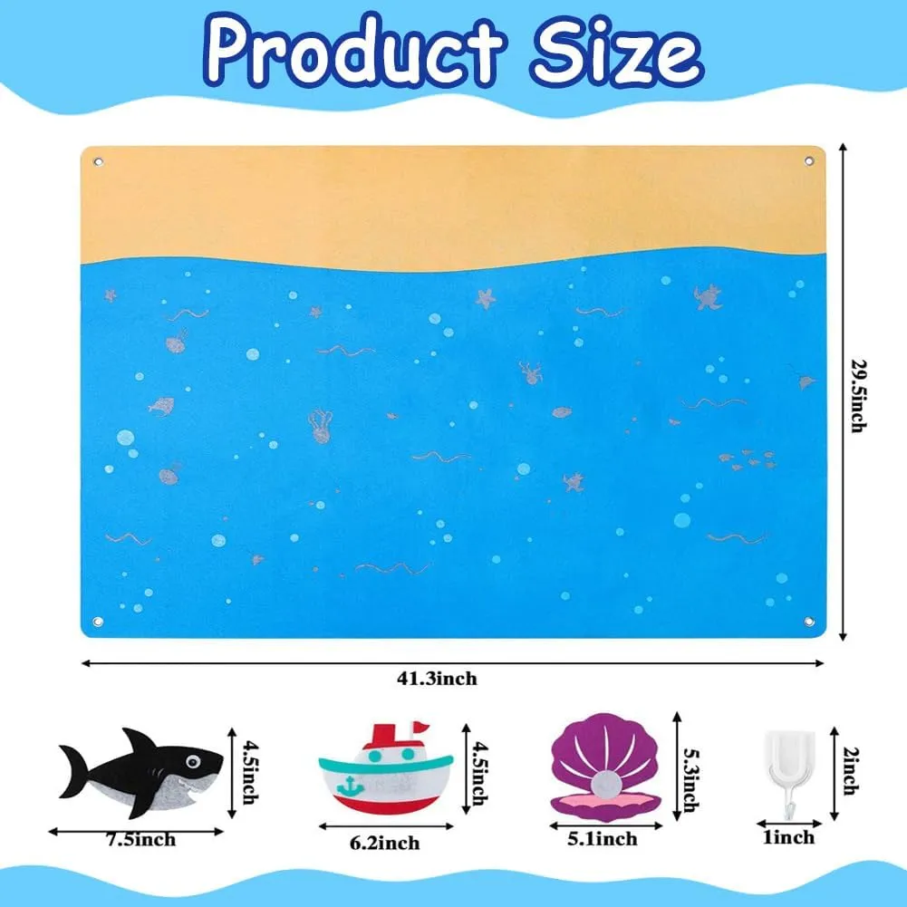 Zoo Animals Felt Story Board Set,Preschool Educational Flannel Play Mat,Jungle Animal Interactive Early Learning and Storytelling Kit Wall Hanging Gift for Toddlers Boys Girls (Zoo)